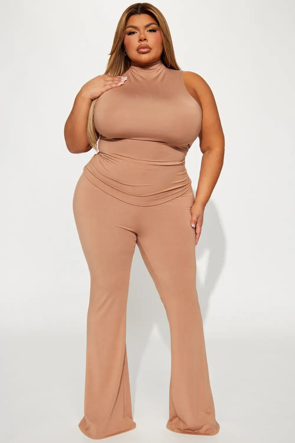Promise You Butter Snatch Pant Set - Mocha