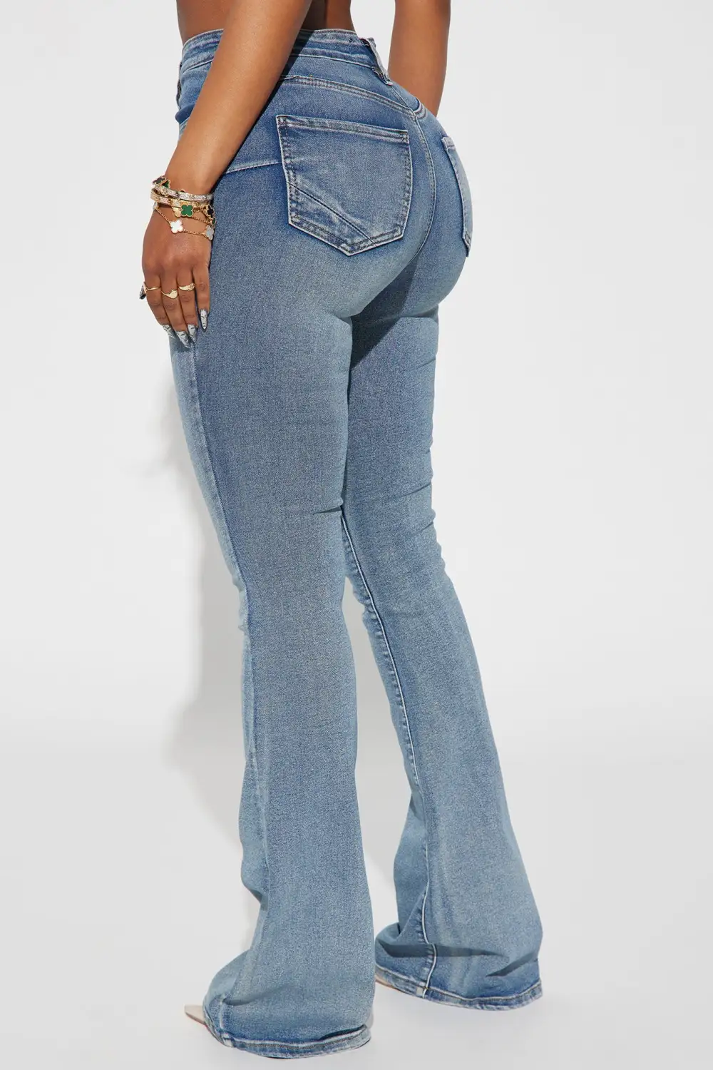 Gemma Sculpting Stretch Flare Jeans - Vintage Wash