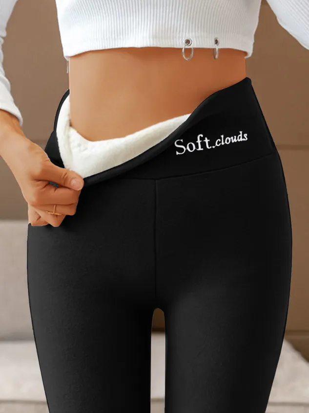 Plus Velvet Basics Skinny Solid Leggings