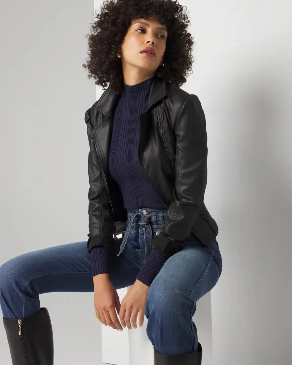 Ribbed Mockneck Sweater