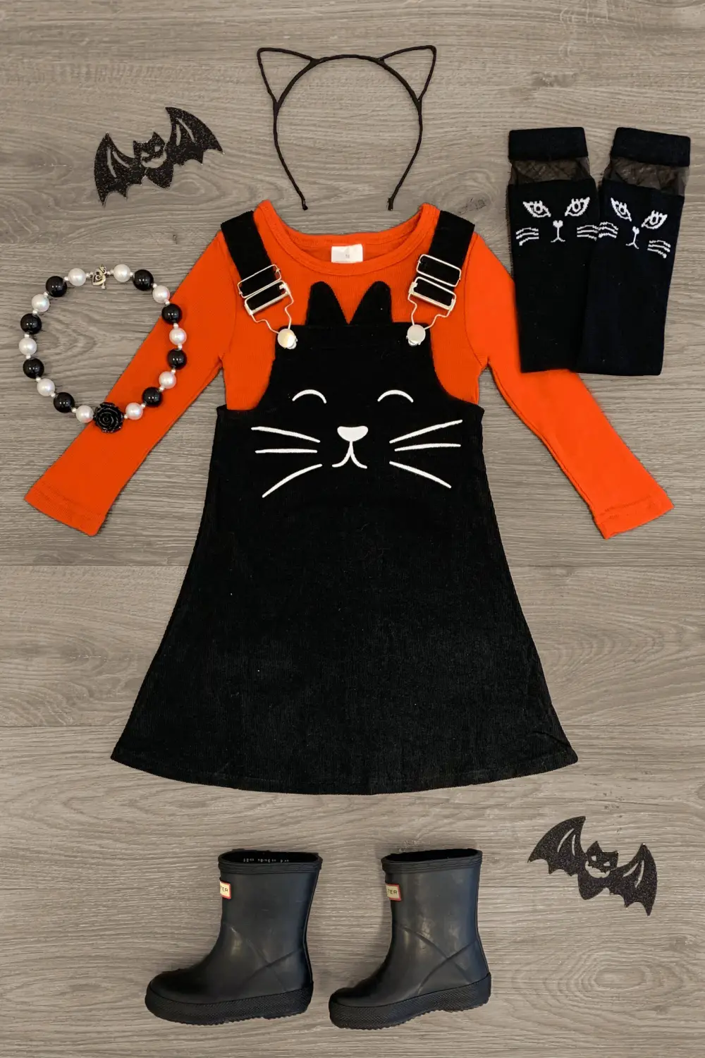 Corduroy Kitty Jumper Set
