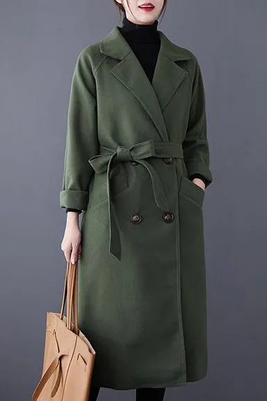 Hepburn Style Solid Over The Knee Coat