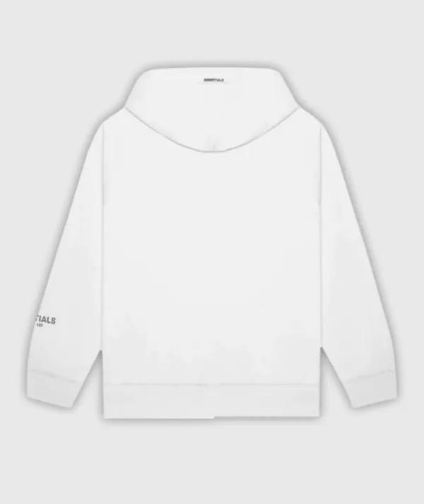 Pull-Over Hoodie Applique Logo White