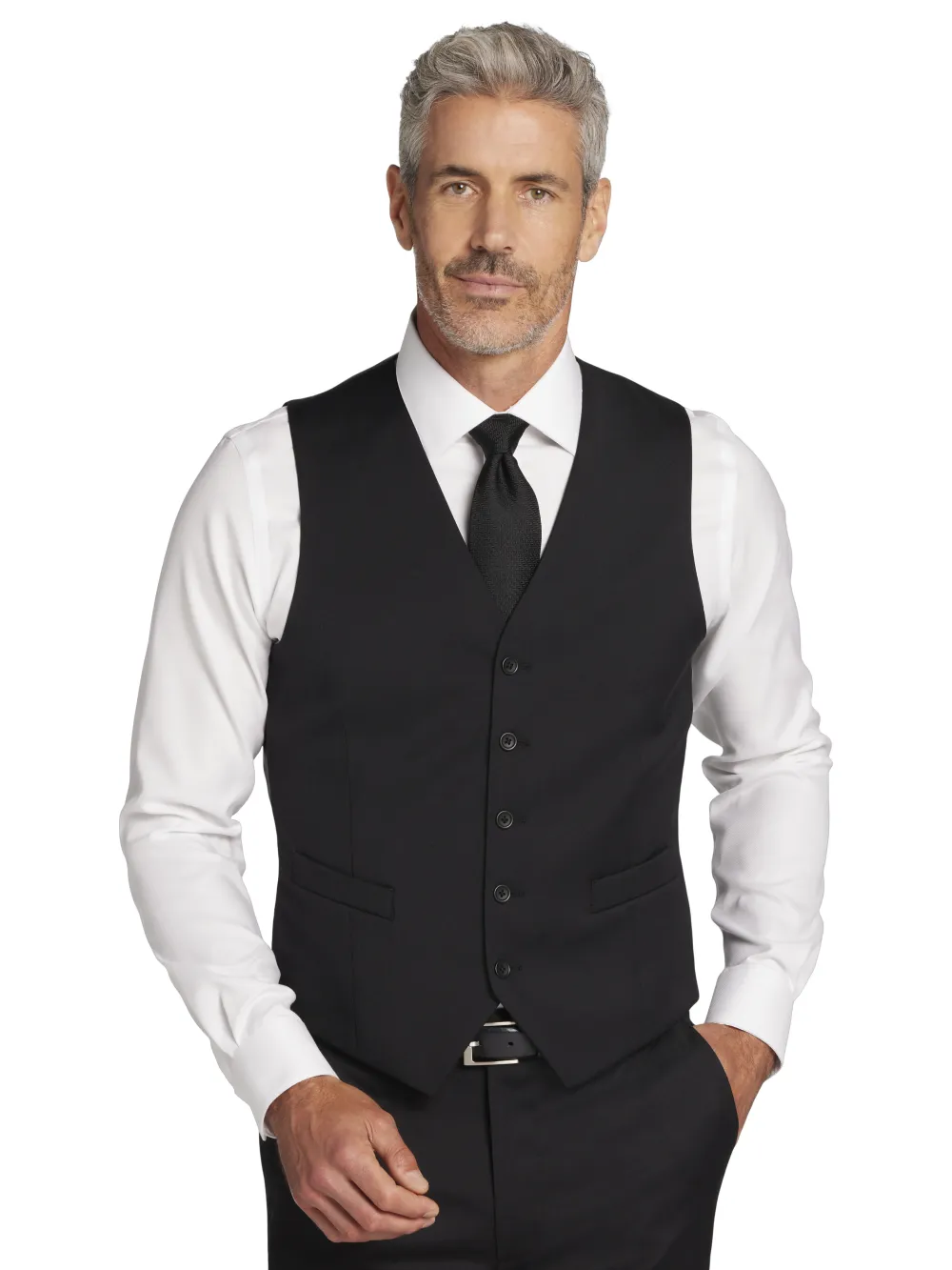 Pronto Uomo Platinum Modern Fit Wool Blend Suit Vest