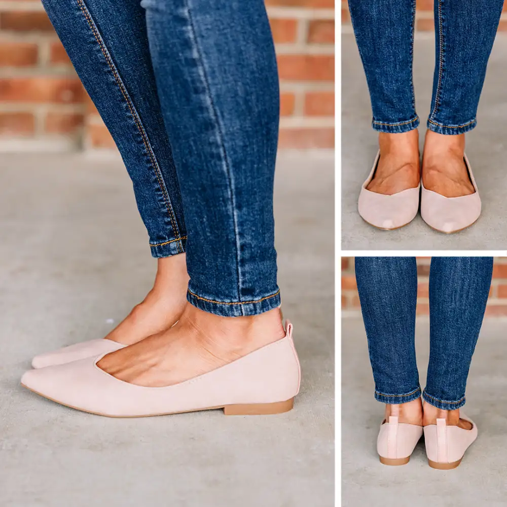 Can't Walk Away Blush Pink Flats
