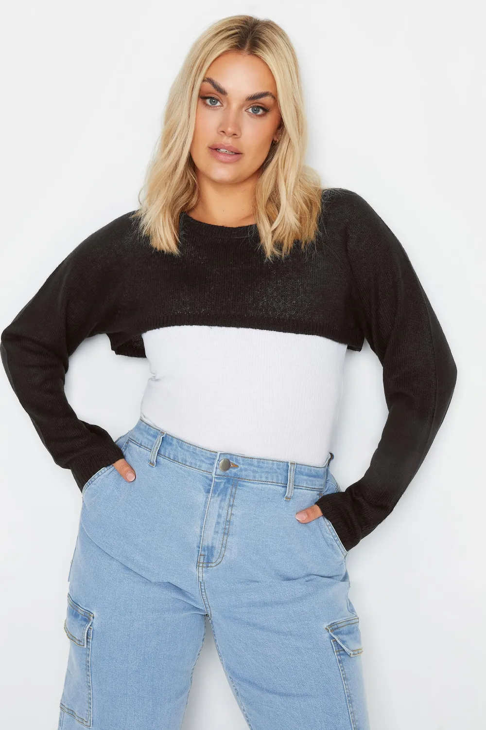 YOURS Curve Black Knitted Arm Warmer