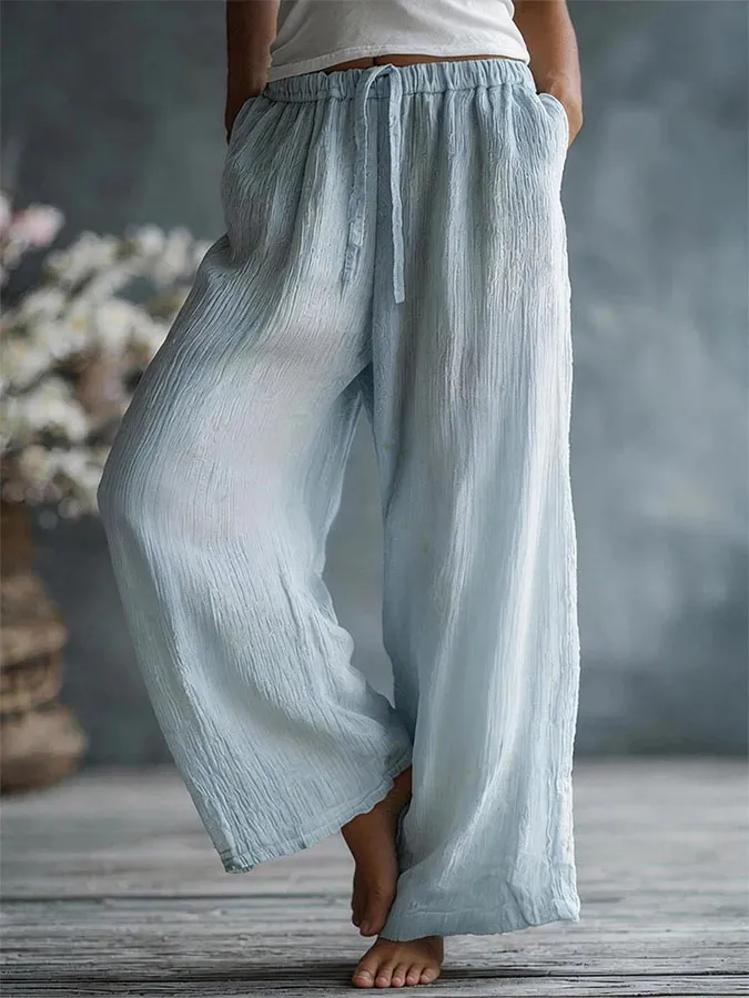 Women'S Simple Solid Color Multi Color Linen Blended Pants