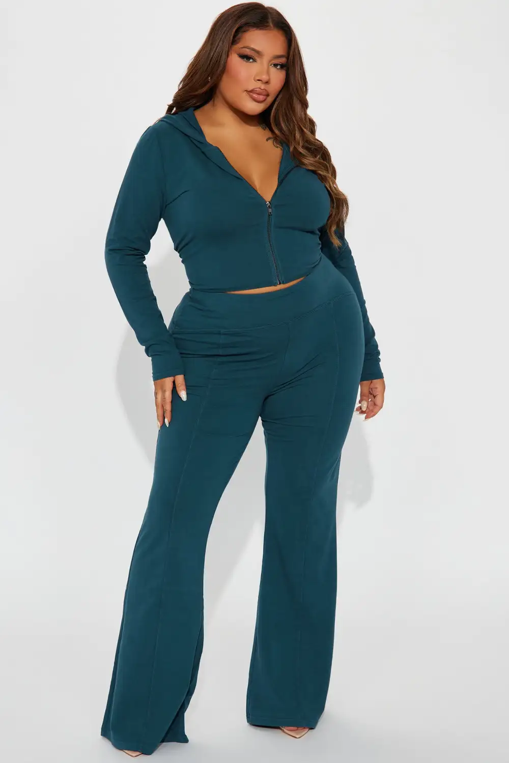 Need Me Vintage Wash Pant Set - Teal
