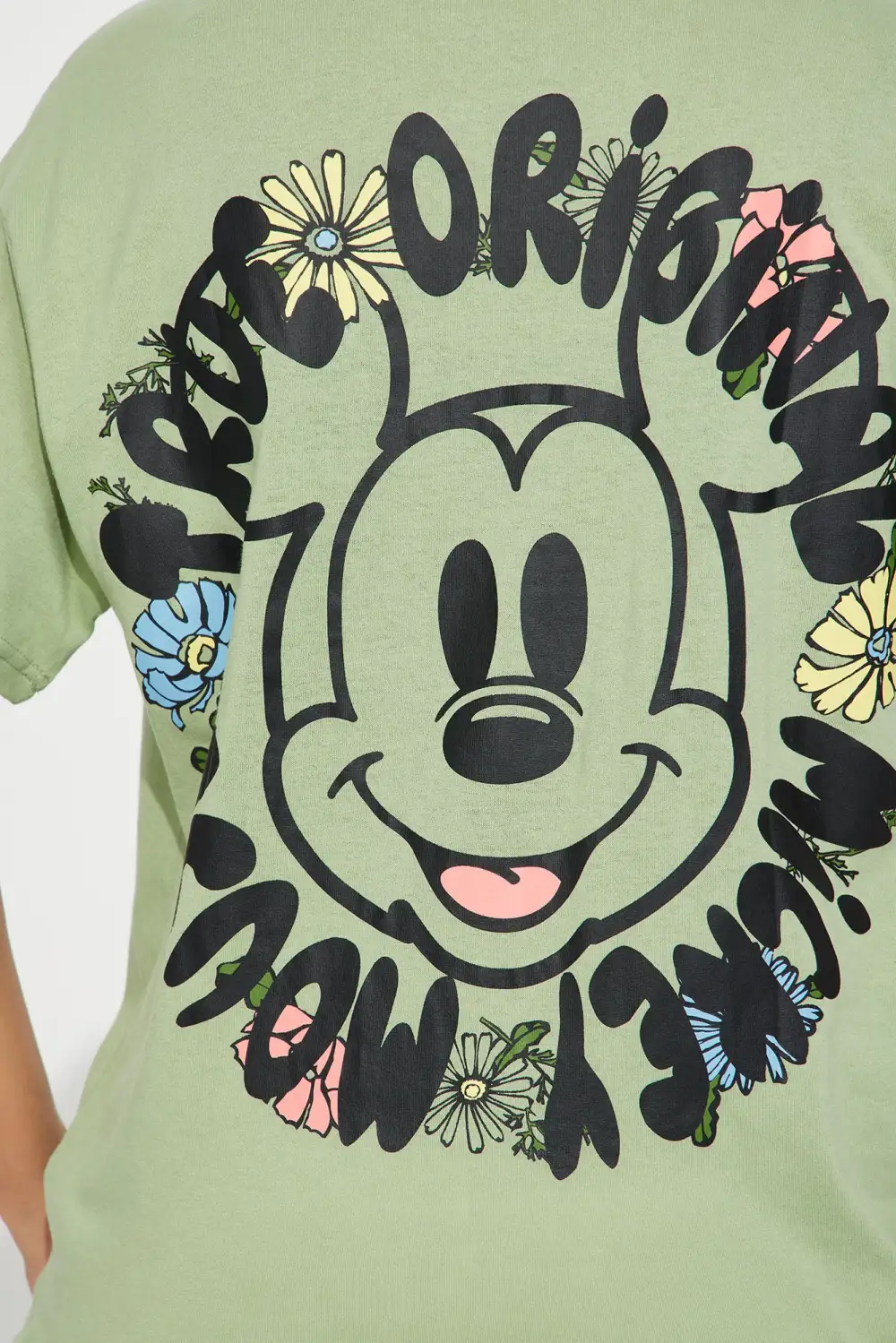 Original Mickey Mouse Graphic Tshirt - Sage