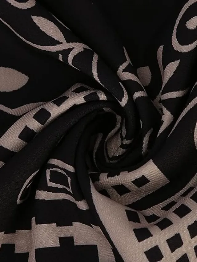 Women's Casual Dress T Shirt Dress Tee Dress Mini Dress Black 3/4 Length Sleeve Animal Ruched Summer Spring V Neck Fashion Vacation Fall Dress Summer Dress 2023 S M L XL 2XL 3XL