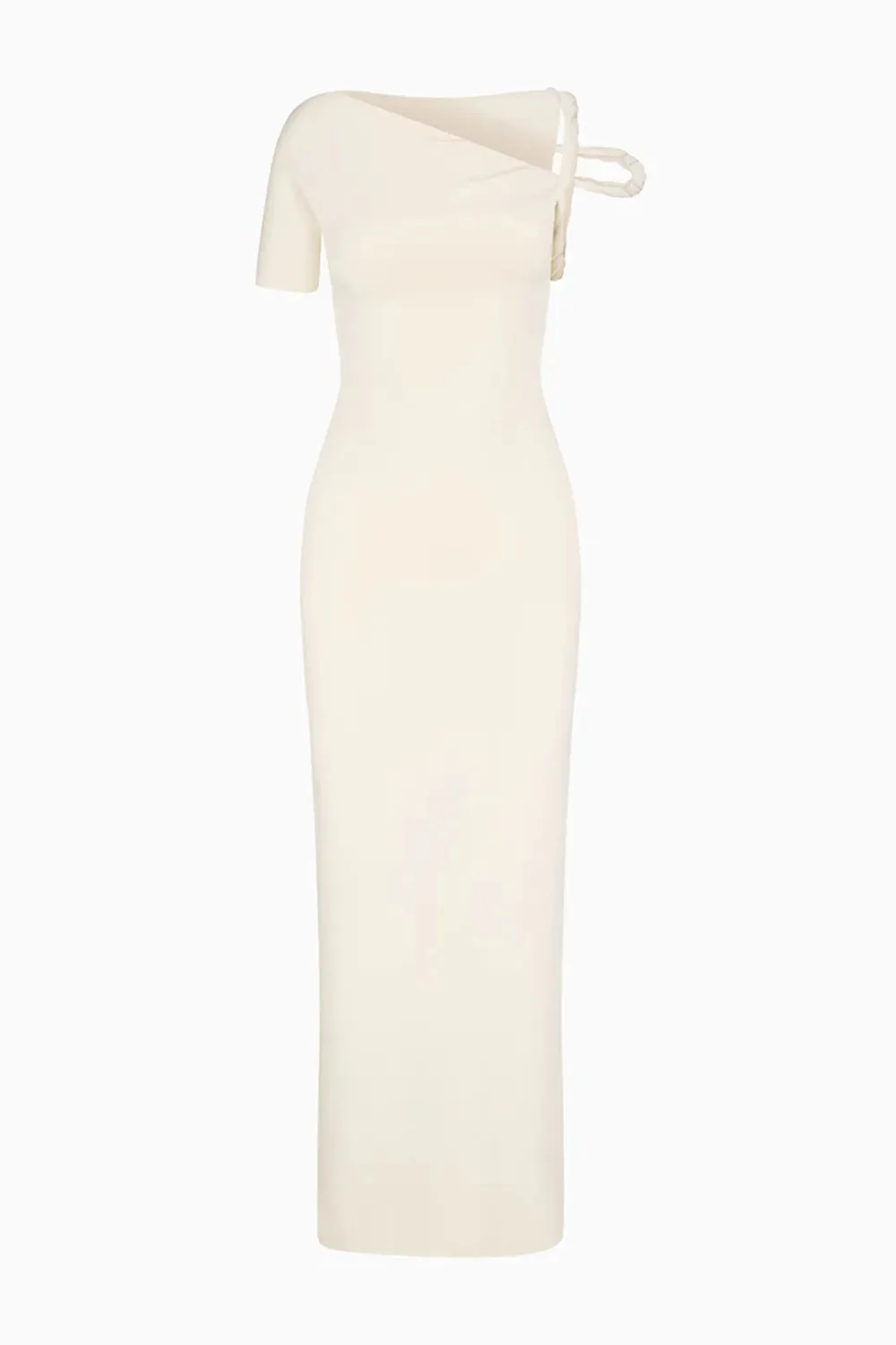 Sueded Stretch Twist Maxi Dress | Stone