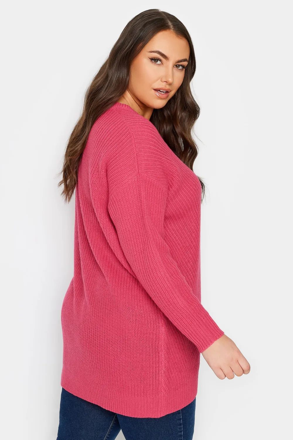 YOURS Curve Pink Essential Knitted Jumper