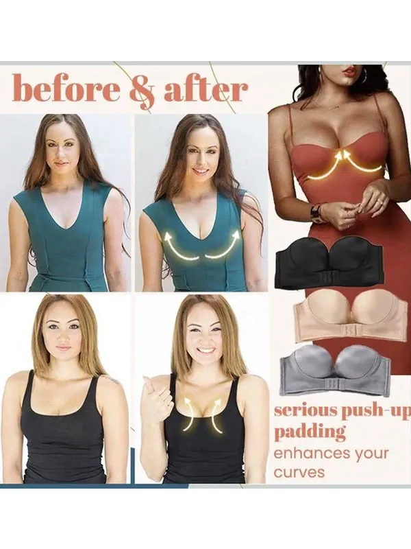 Strapless Front Buckle Lift Bra