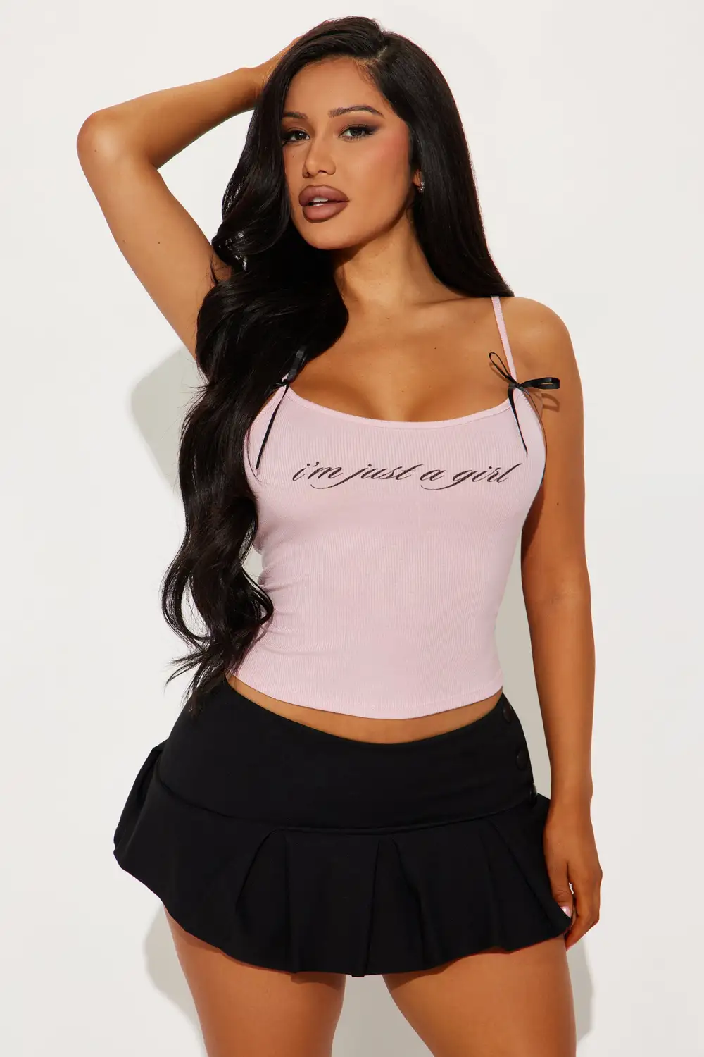 I'm Just A Girl Cami Top - Pink