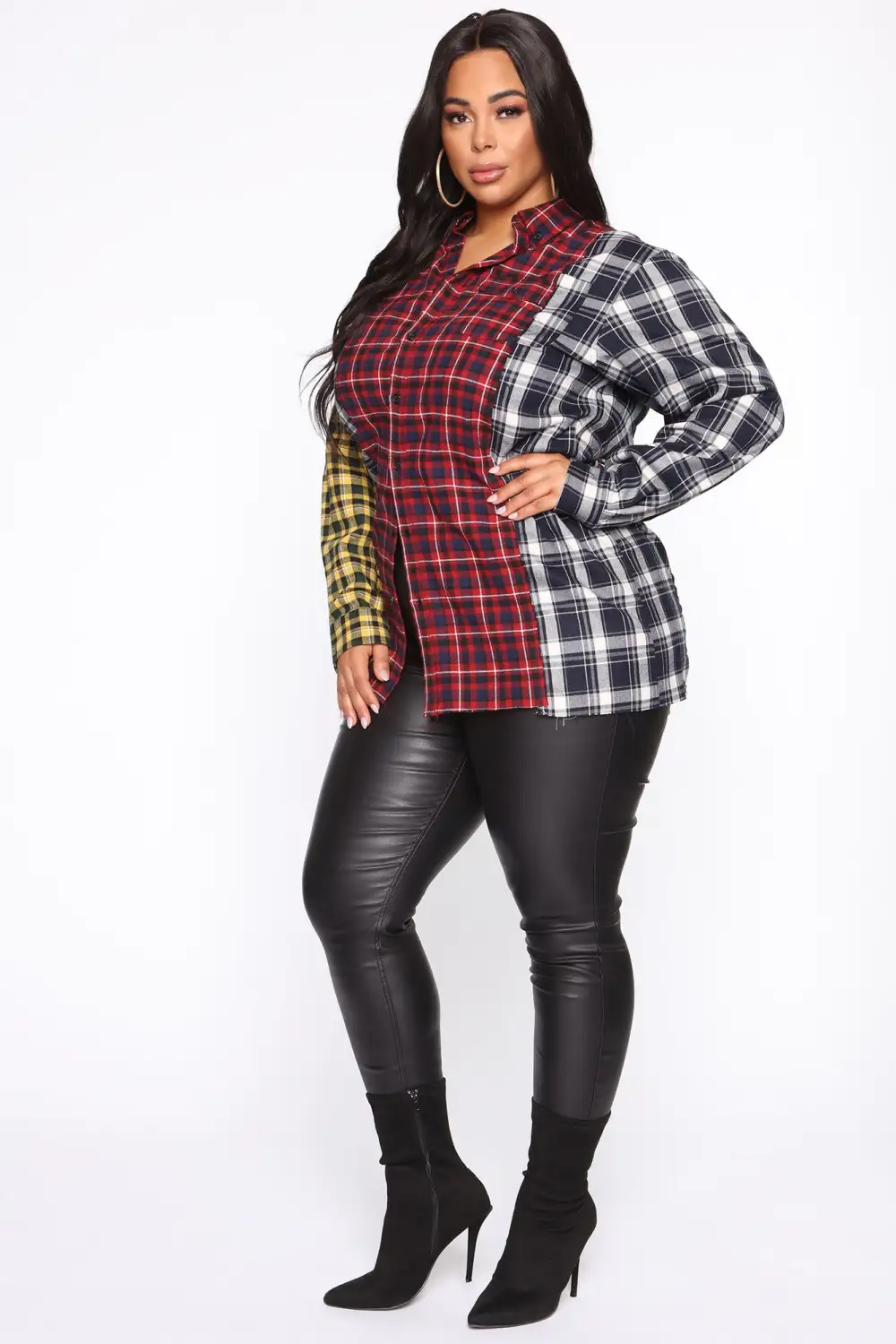 I Wanna Know Plaid Tunic - Red/combo