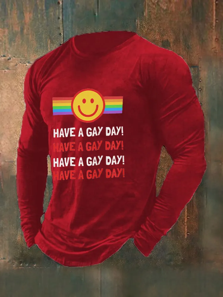Men'S Have A Gay Day Print T-Shirt