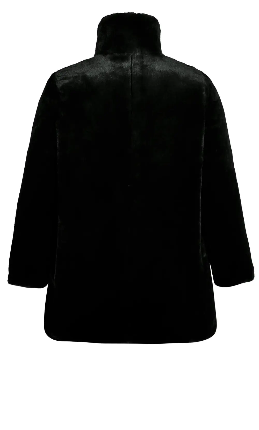 Evans Black Faux Fur Coat