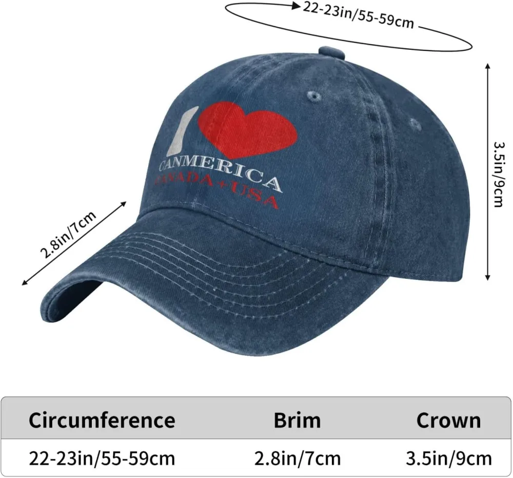 Funny Trump Oh Canada! 51st States Low Profile Cap Denim Hat