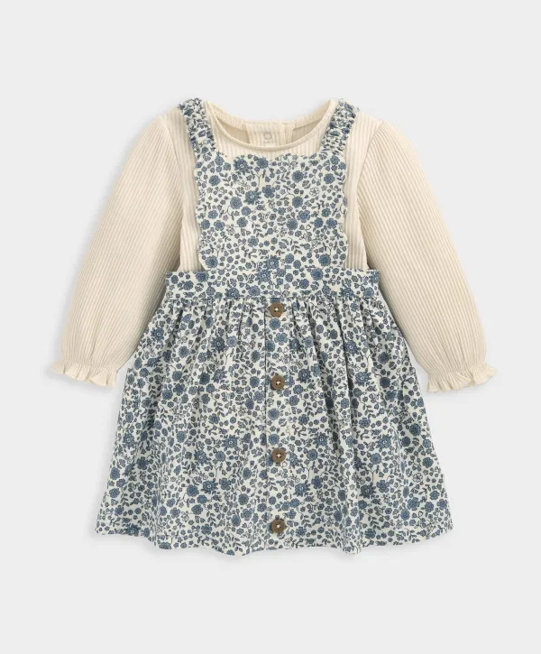 Cord Pinafore & Bodysuit - Blue