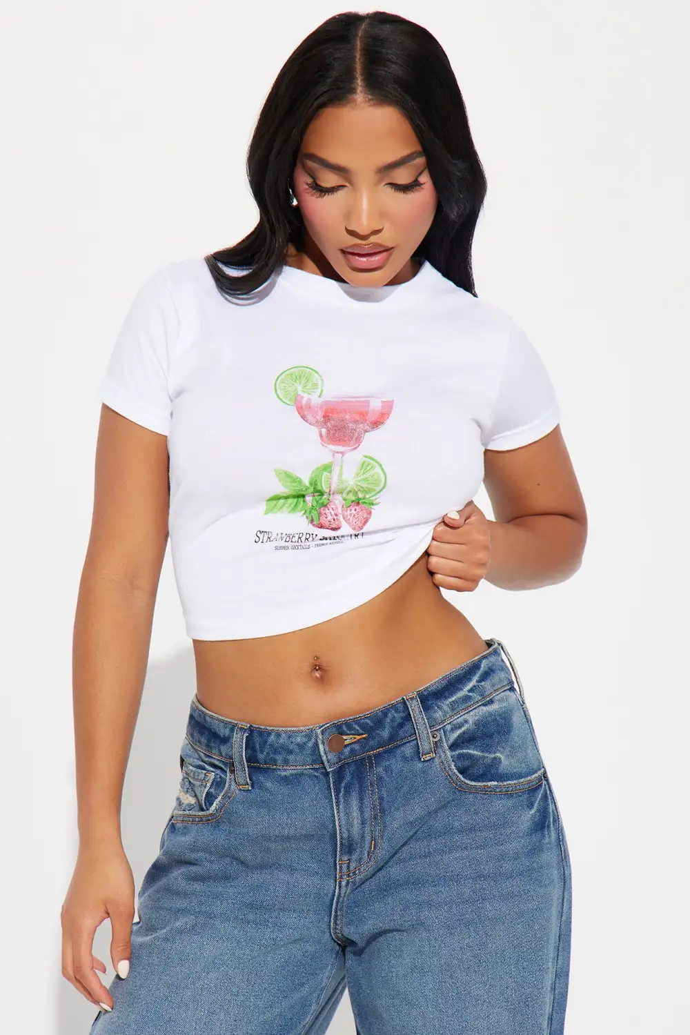 Drinks On Me Tee - White