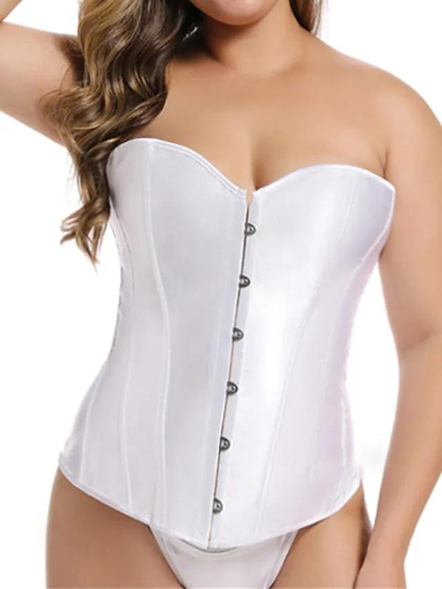 Women's Pink Corsets Dark Blue Corsets Shapewear Pure Color Corsets Party Going out Club Polyester Breathable Bandeau Sleeveless Backless Summer Spring Black White