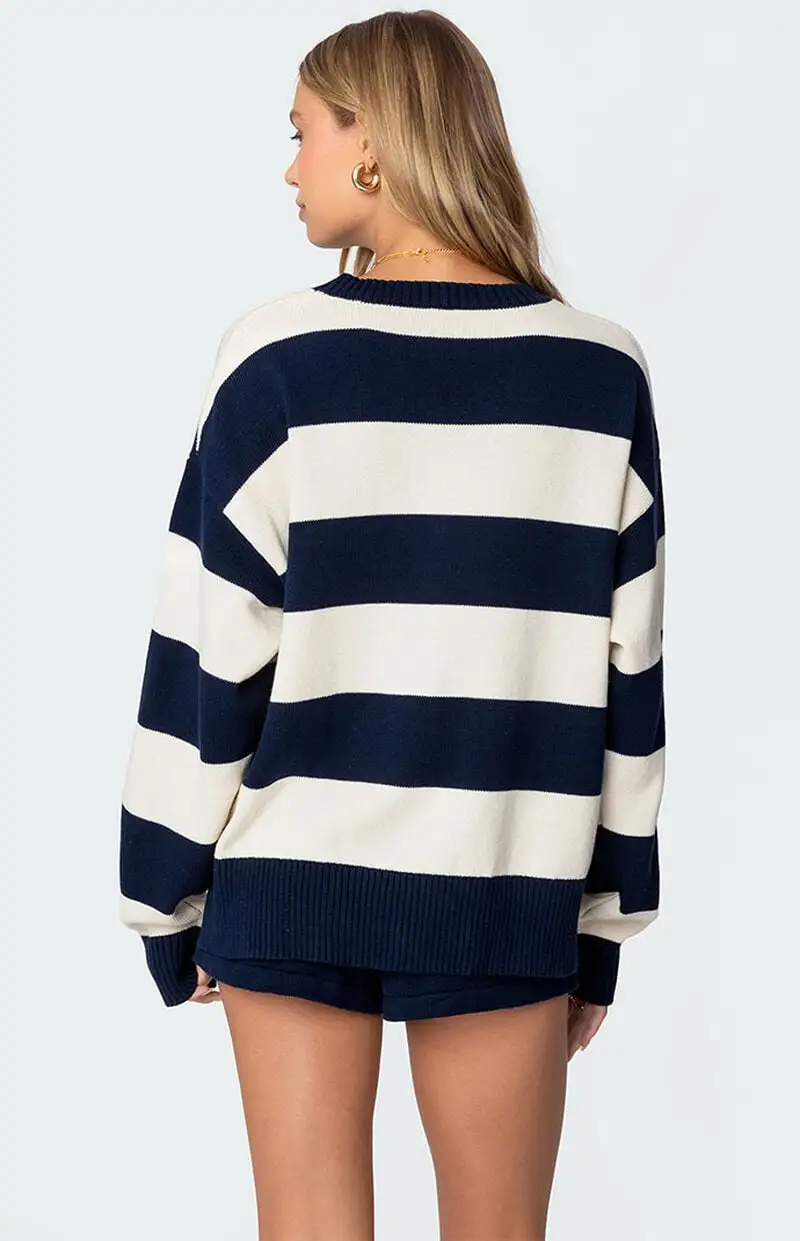Edikted Riley Oversized Striped Sweater