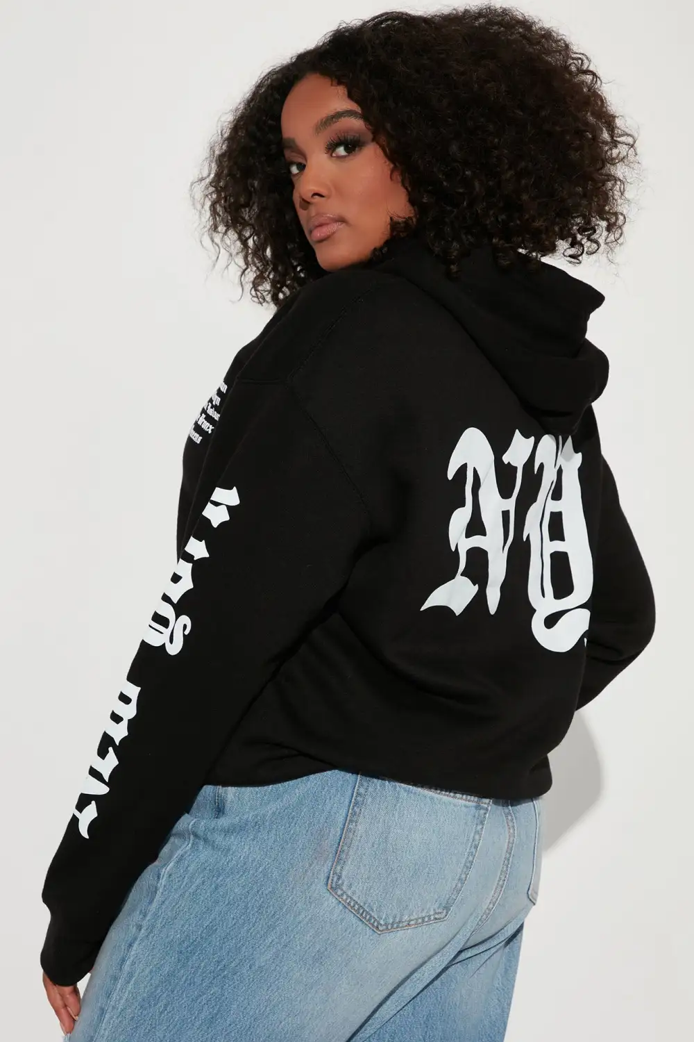 New York Attitude Graphic Hoodie - Black