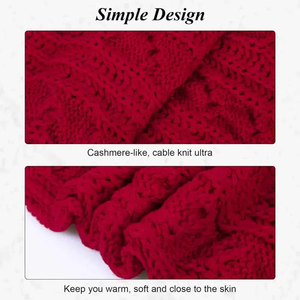 Women And Mens Winter Thick Cable Knit Wrap Chunky Long Warm Scarf