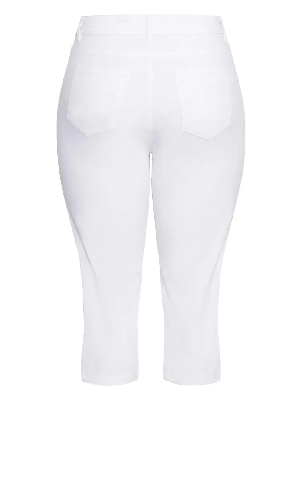 Evans White Denim Love Crop Jeans