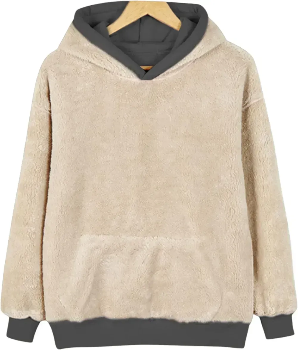 Women's Winter Hoodies Pullover Sherpa Fleece Warm Heavyweight Sweatshirt