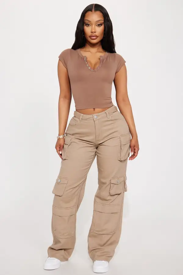 Stella Seamless Top - Brown