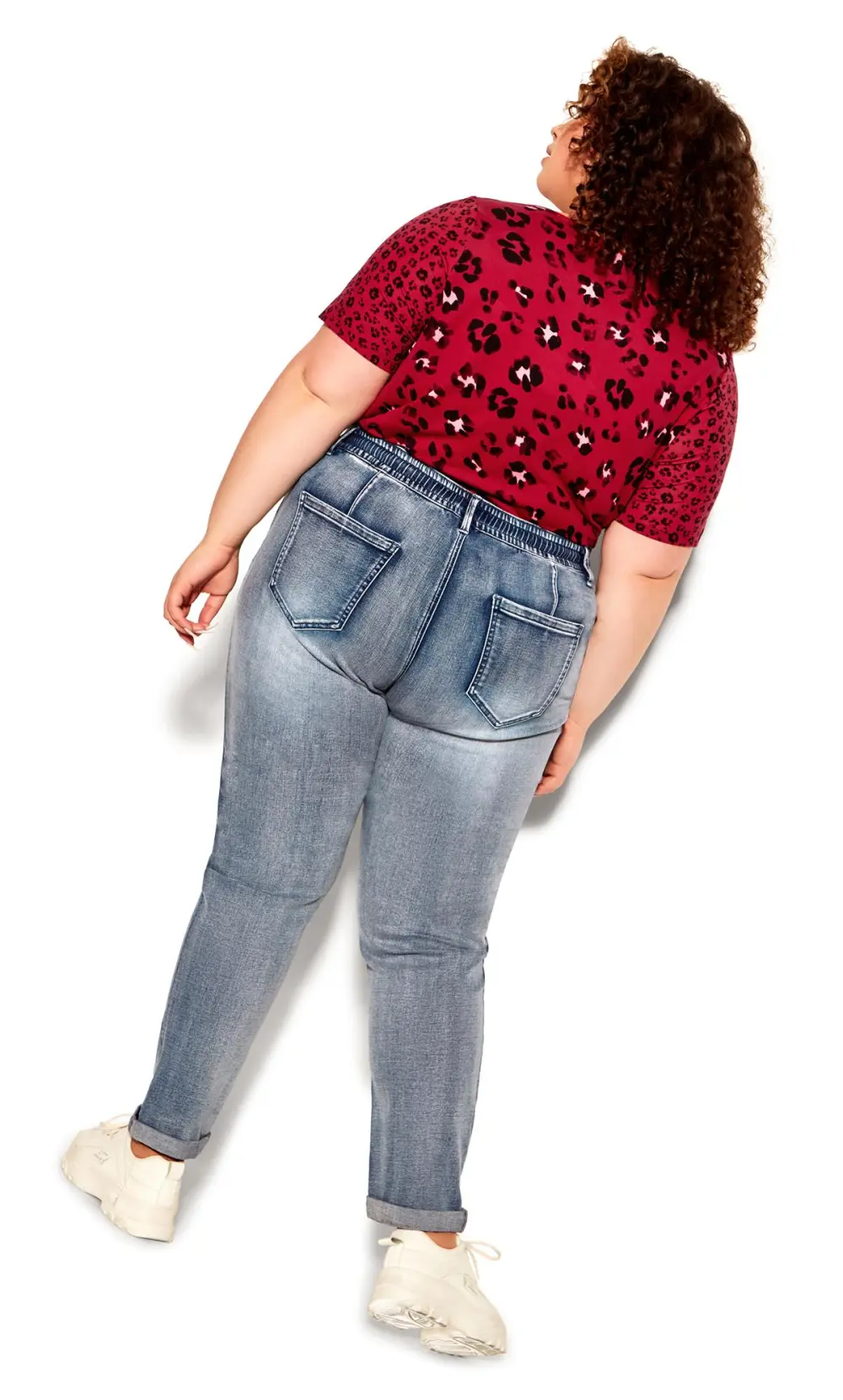 Evans Blue Washed Distressed Drawstring Jeans