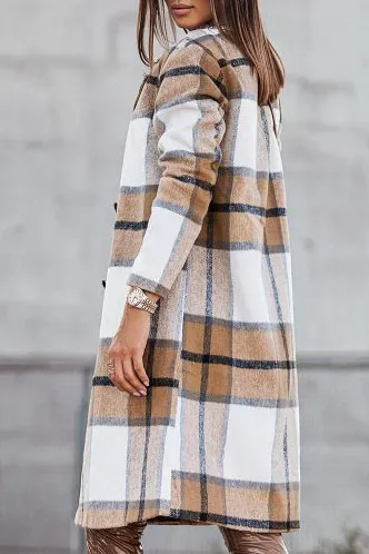 Casual Four Buttons Lapel Trench Coat