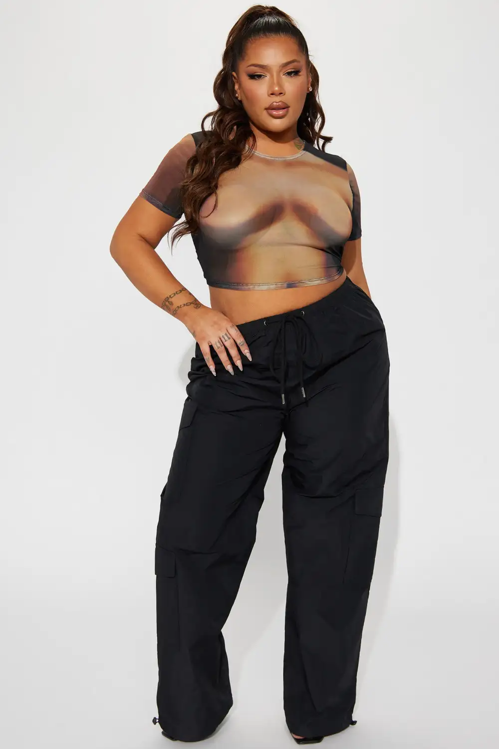 Lust For You Mesh Top - Black