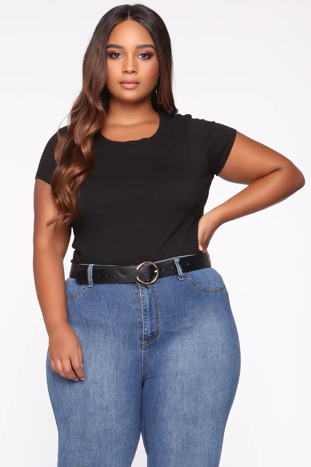 Sabrina Crew Neck Tee - Black