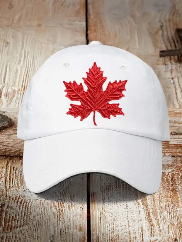 Canadian maple leaf hat