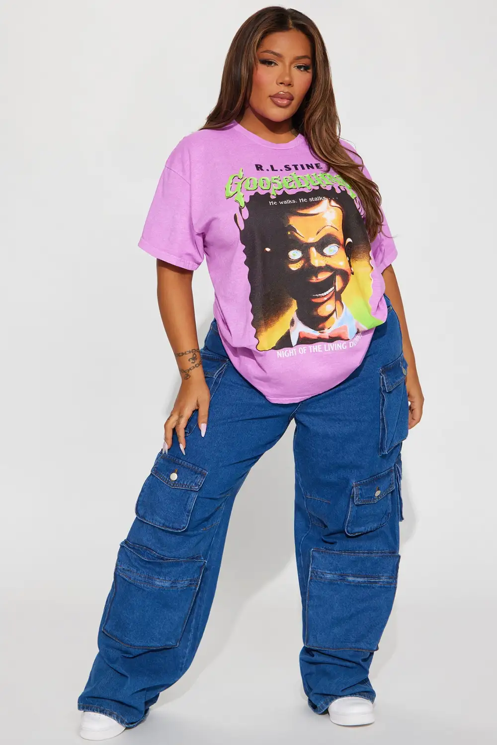 Dangerous Dummy Goosebumps Graphic Tee - Pink