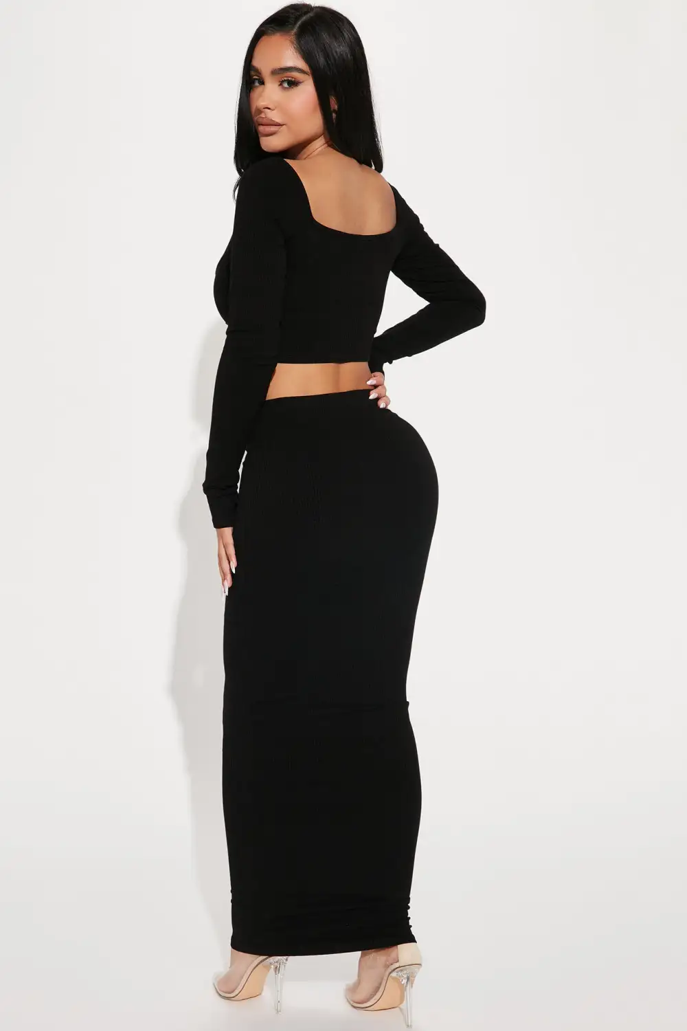 Sasha Snatched Skirt Set - Black