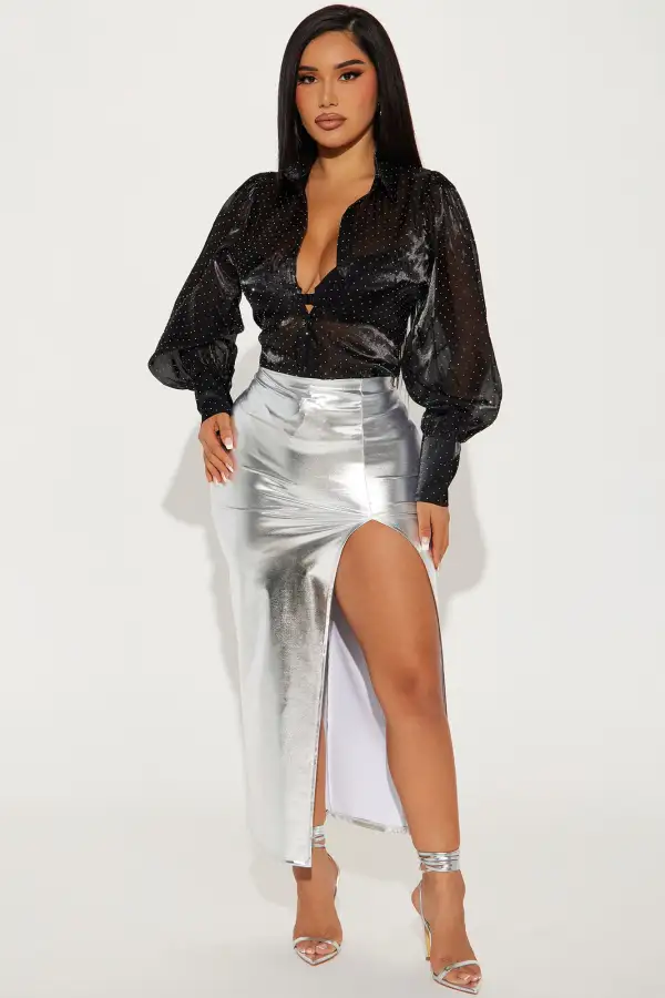 Lights And Cameras Rhinestone Shirt - Black