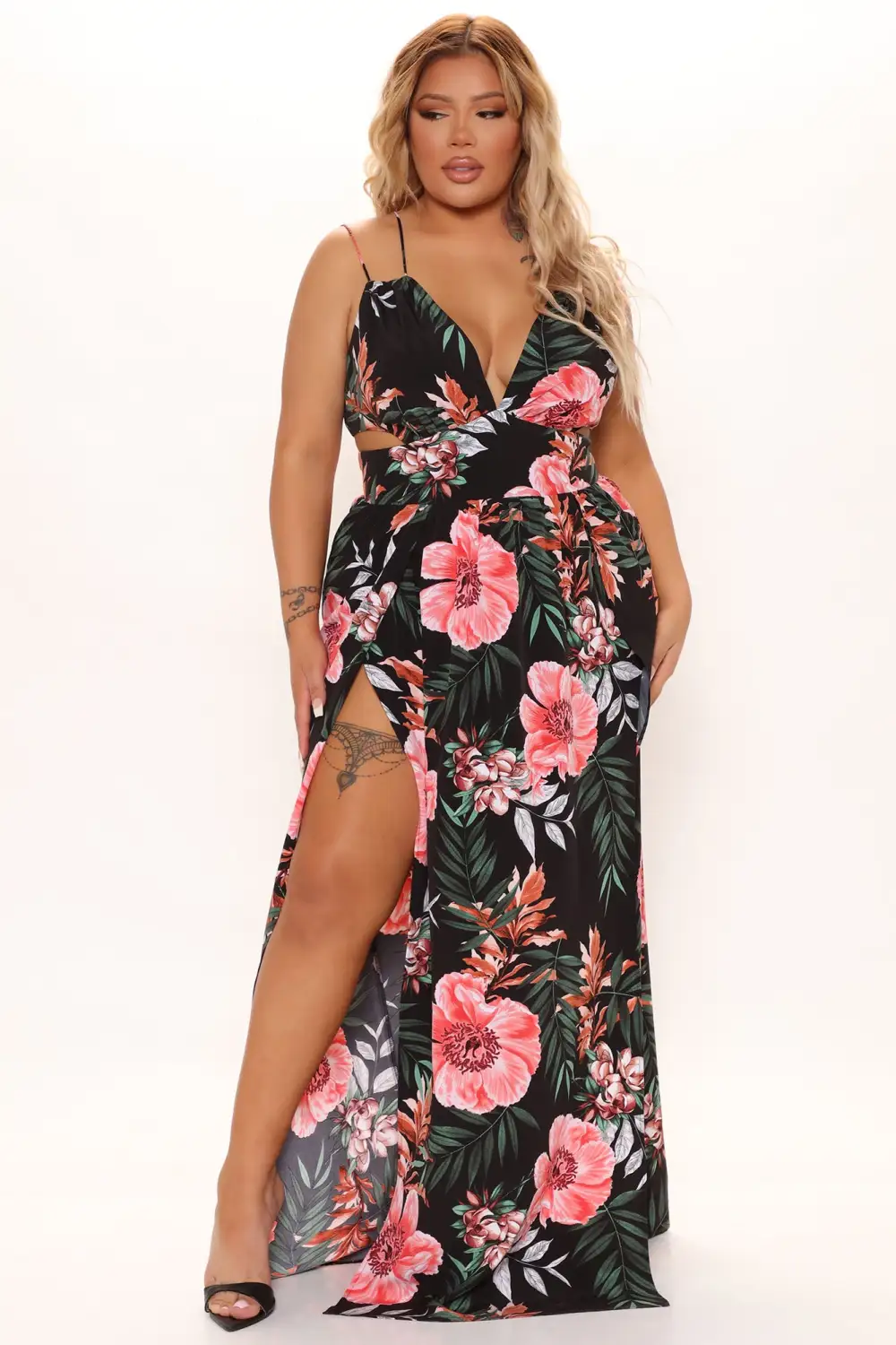 All Inclusive Resort Maxi Dress - Black/combo