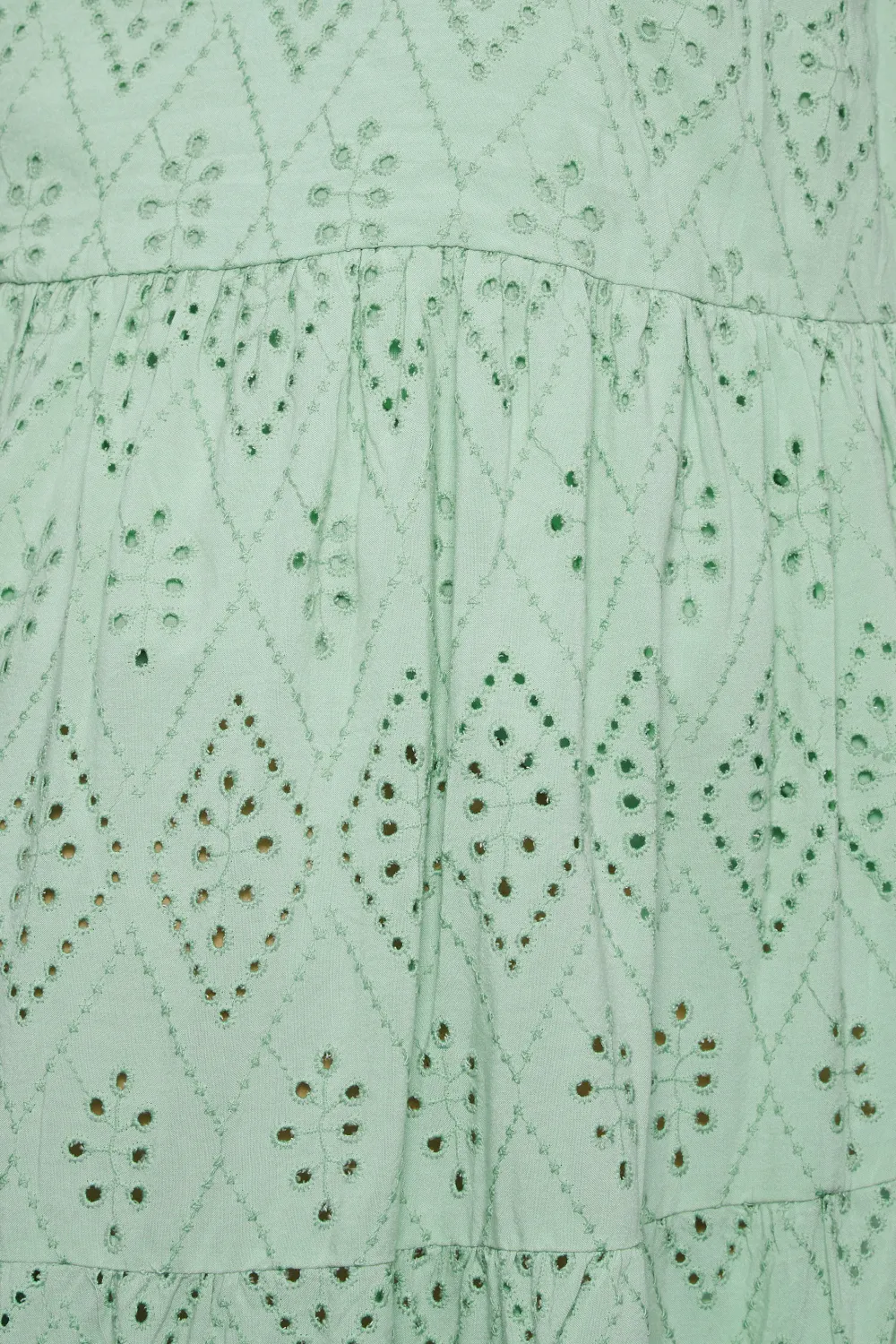 BUMP IT UP MATERNITY Curve Sage Green Broderie Anglaise Tiered Midi Dress