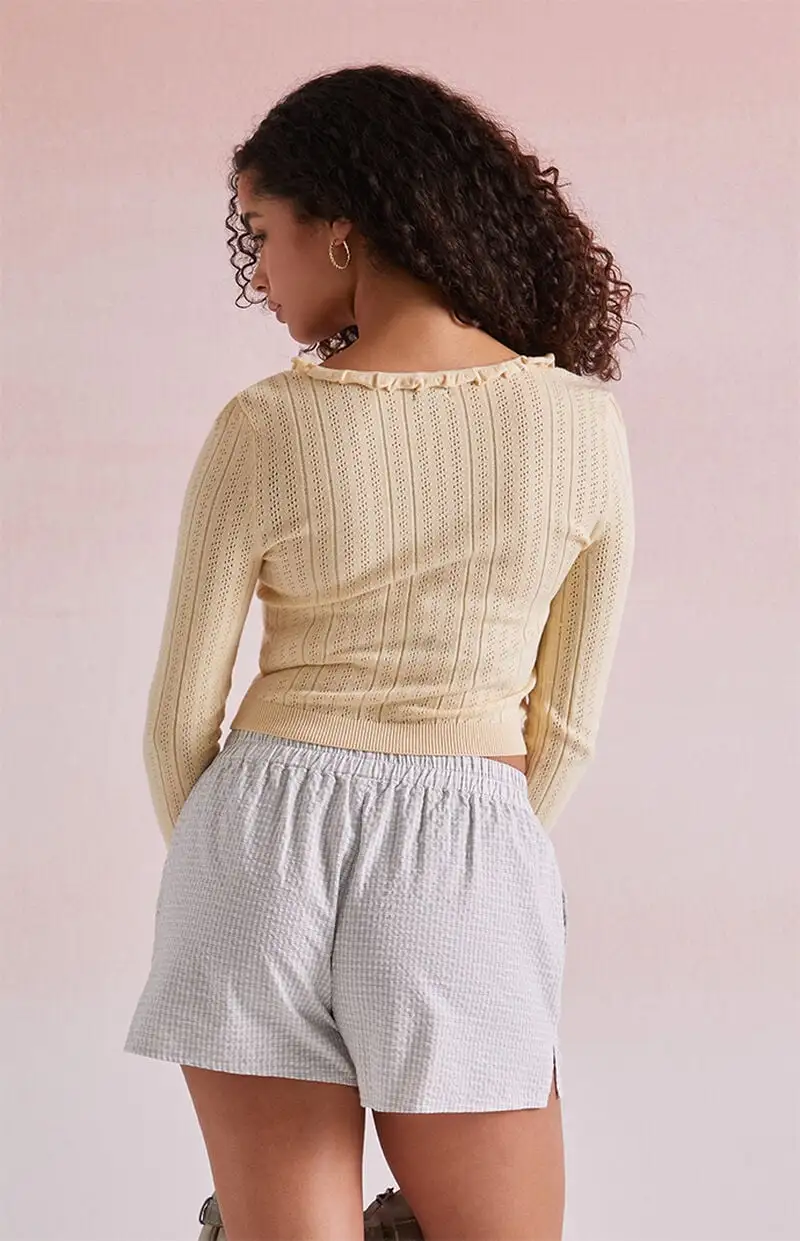 Beverly and Beck Blue Plaid Boxer Shorts