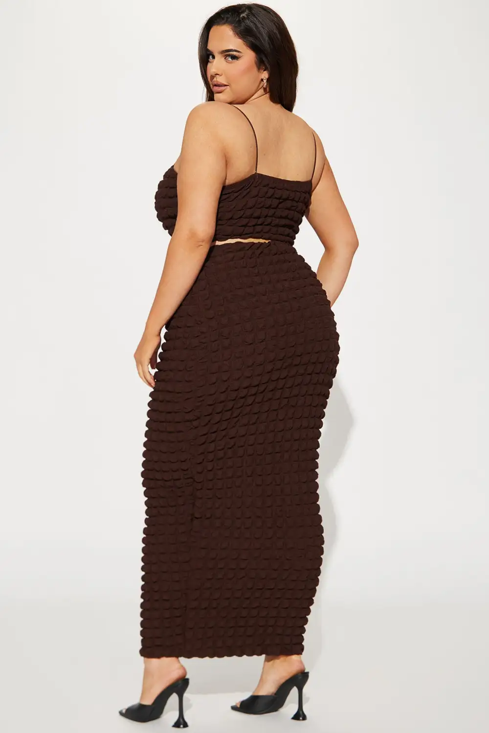 Always Bold Bubble Skirt Set - Brown