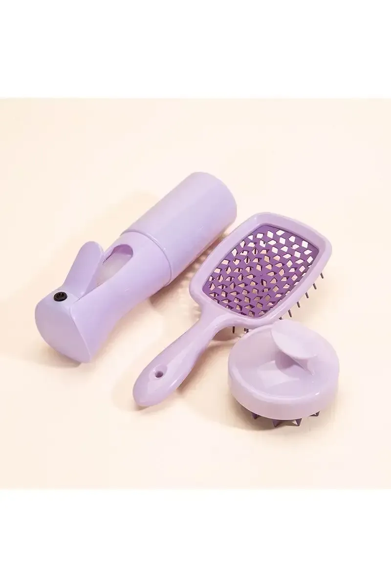 Women's Home Use Straight Hair Curly Hollow Comb Set