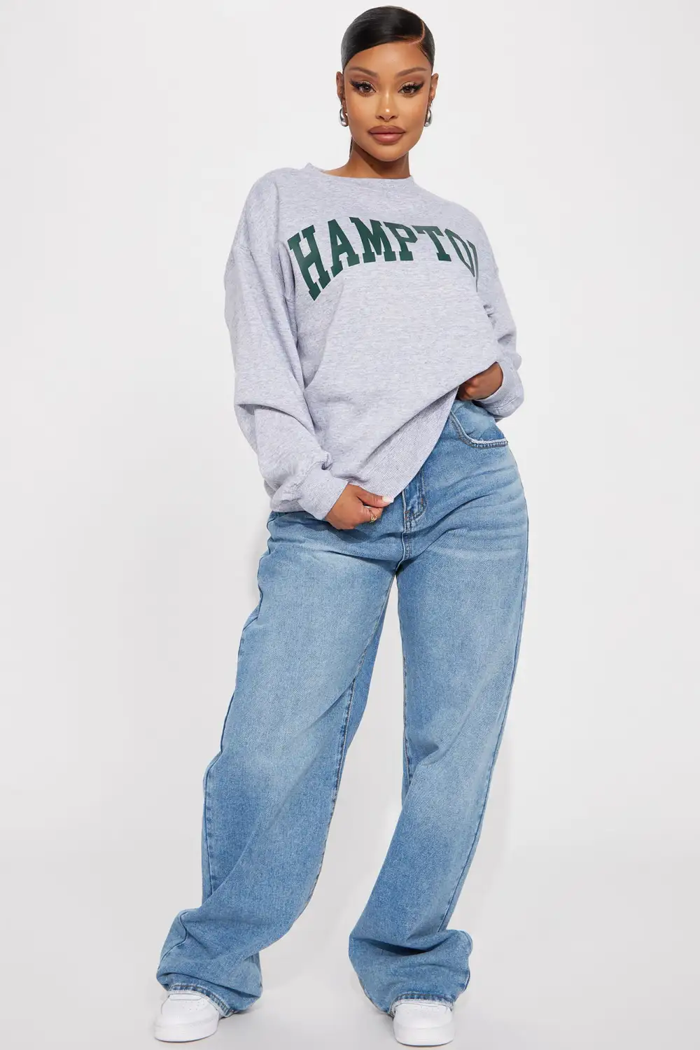 Hampton Vintage Crew Neck Sweatshirt - Heather Grey