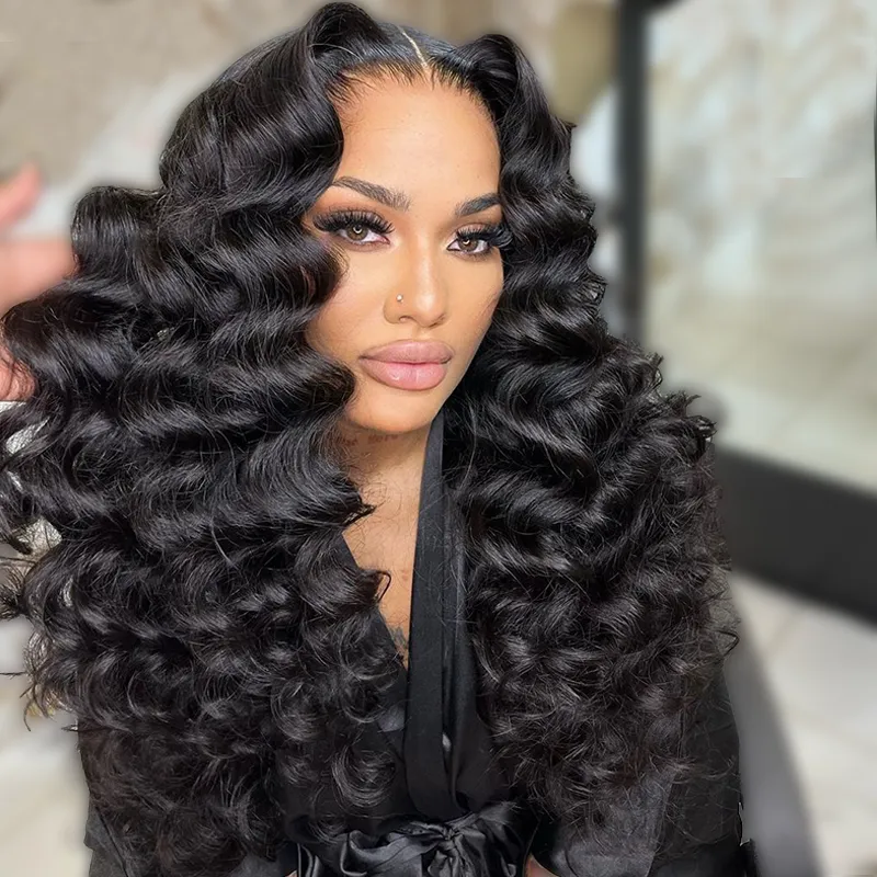 Sterly 5x5 HD Lace Closure Wigs Human Hair Loose Deep Wave Wig