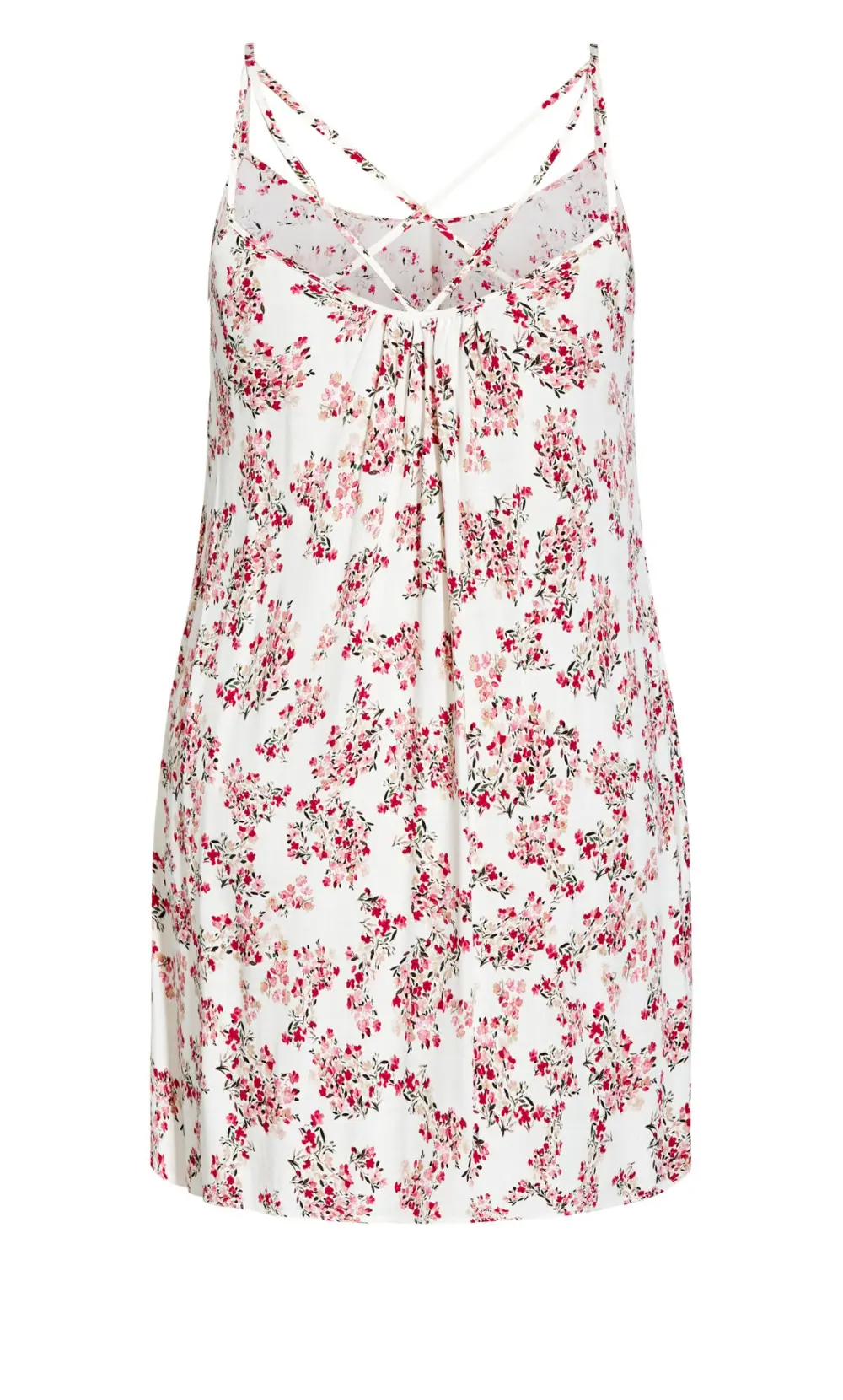 Evans Ivory & Pink Ditsy Floral Beach Dress
