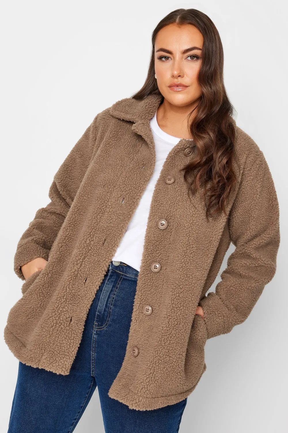 YOURS Curve Black Teddy Fleece Jacket