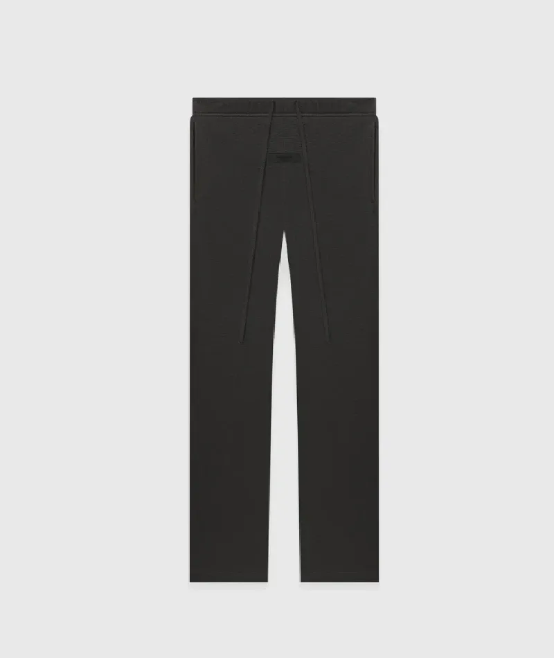 Waffle Relaxed Sweatpants Off Black