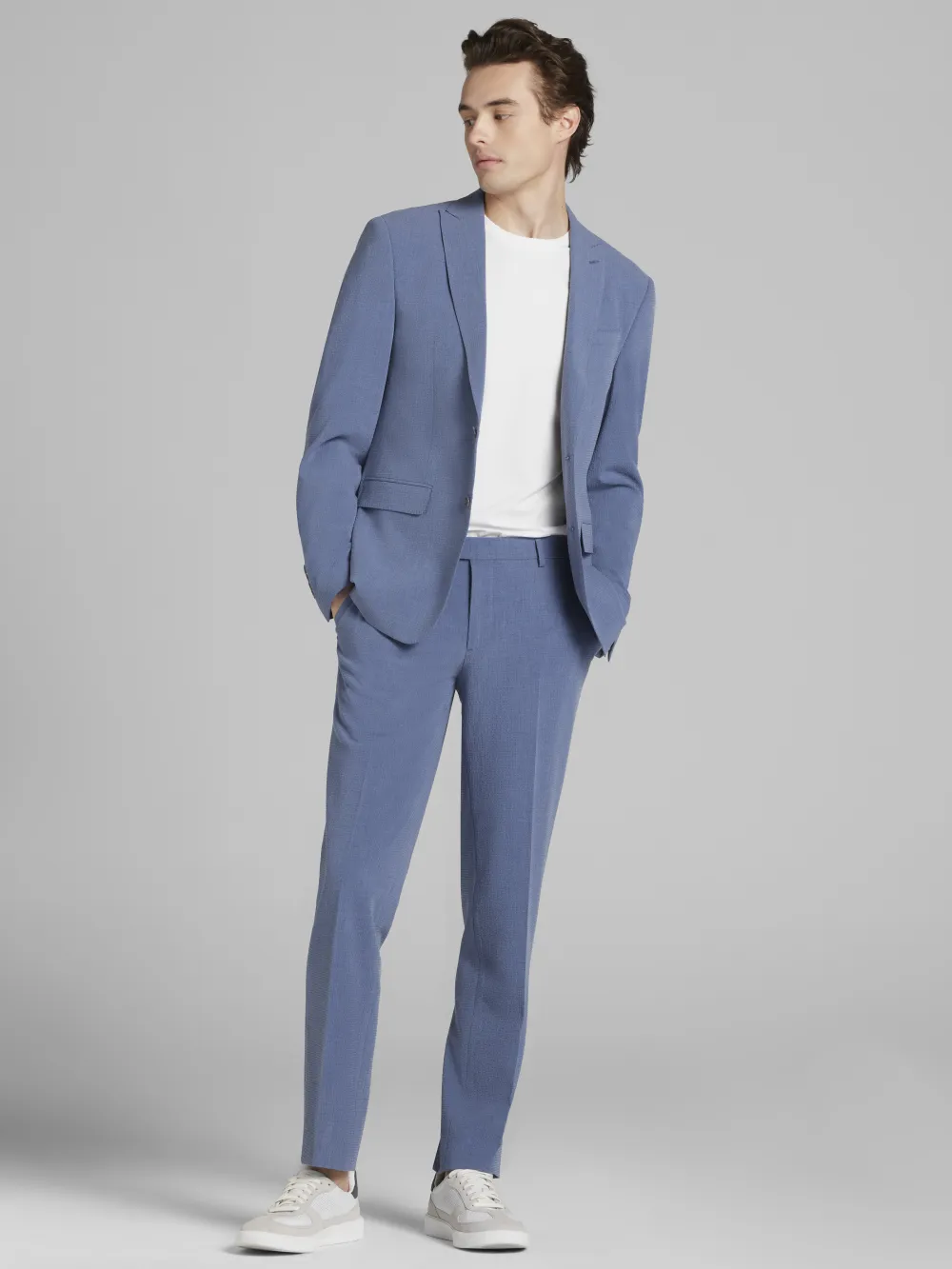Egara Skinny Fit Seersucker Suit Jacket
